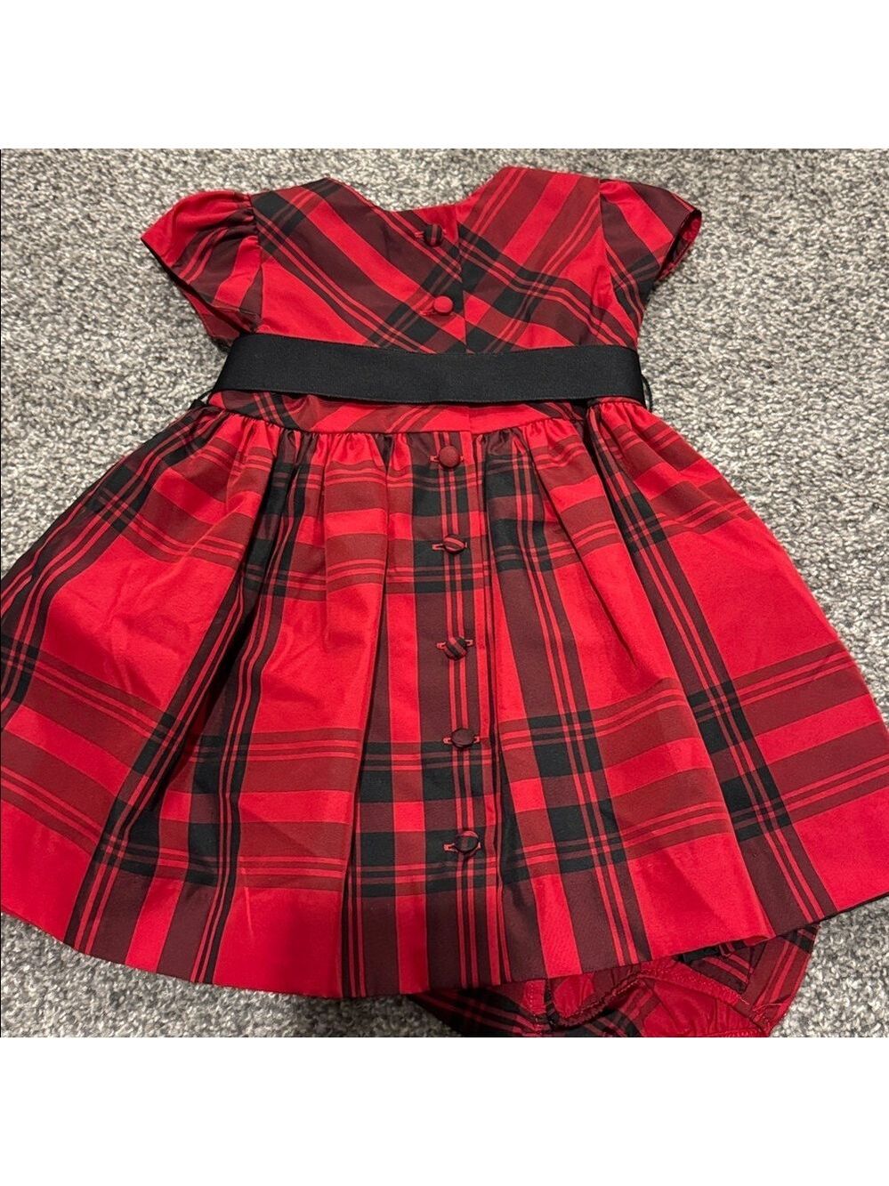Ralph Lauren Red Plaid Dress with Black Accents - Picture 6 of 6